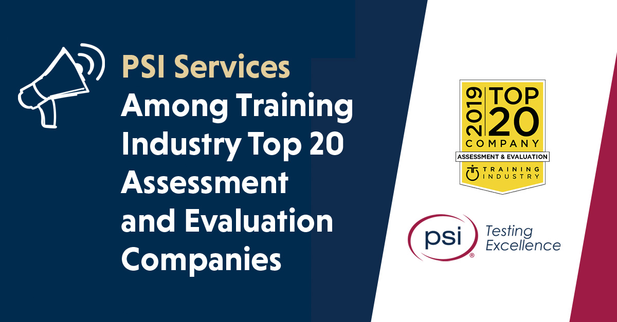 PSI Among Training Industry Top 20 Assessment and Evaluation Companies